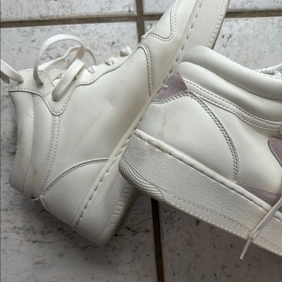 Skechers Cream and Pink High-Top Sneakers - Picture 4 of 5